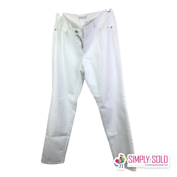 Coldwater Creek Natural Fit Women's Jeans High-Rise White Cotton Stretch Sz 12 - Picture 1 of 8
